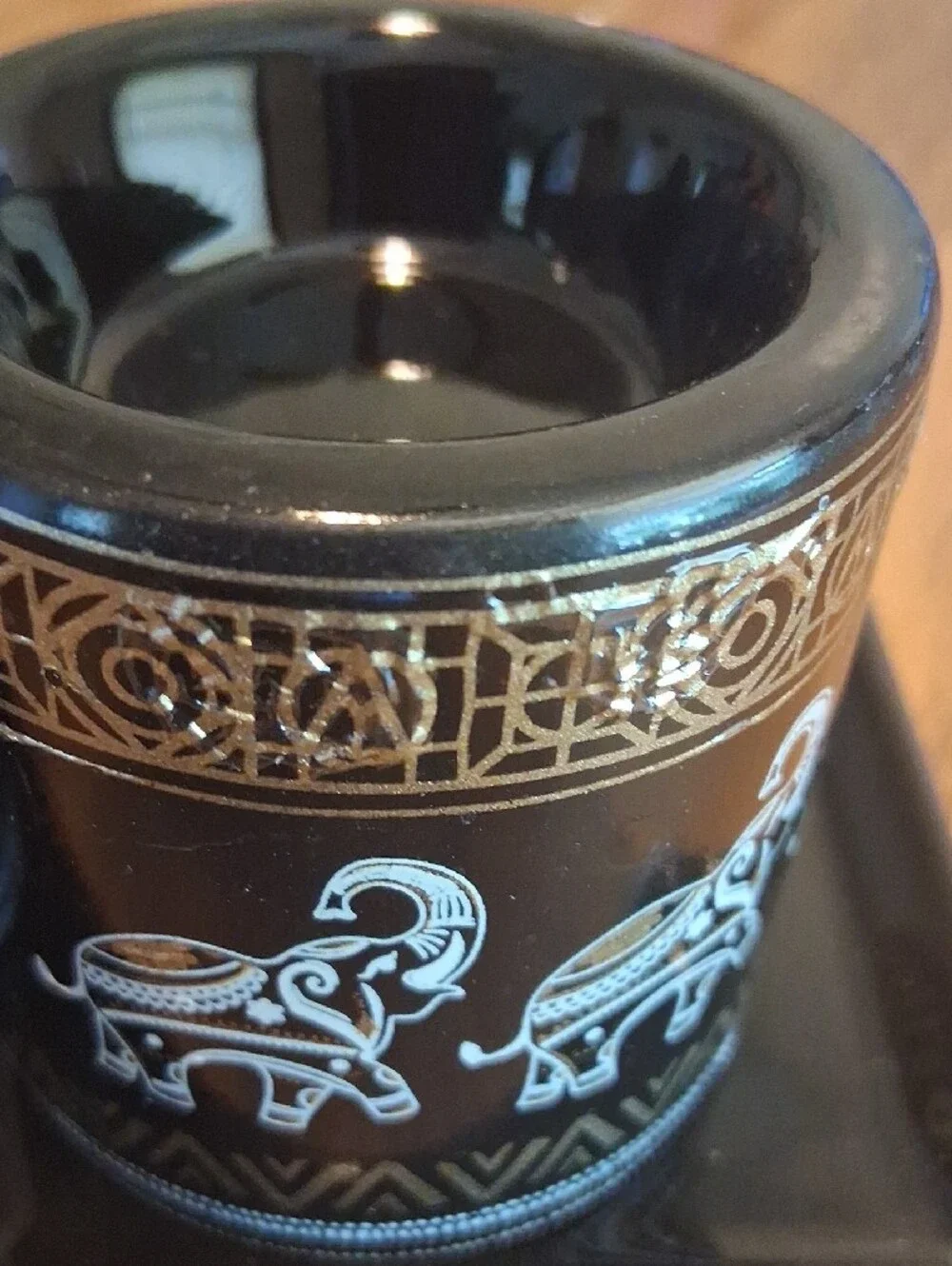 Black Elephant Accent Tea Light Holder Set - 3-Piece